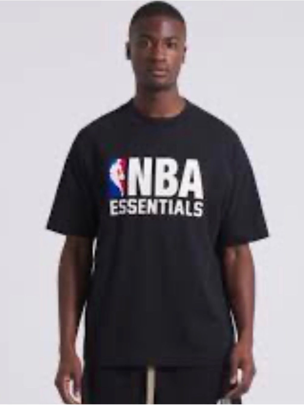 NBA Essentials fear Of God Men's Black Graphic T-Shirt